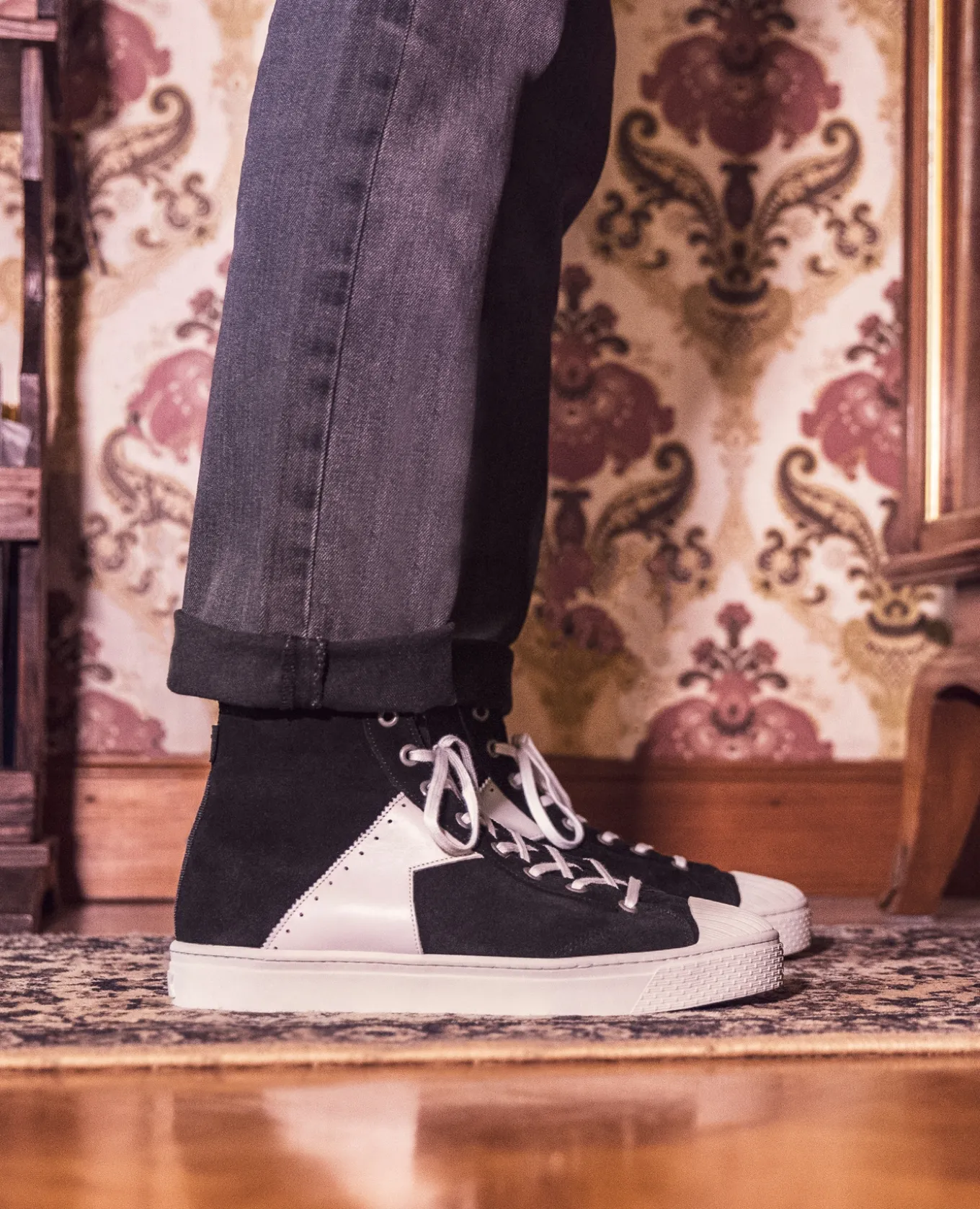 BACKSTAGE H7 Sneakers Éco-responsable Croûte velours Noir Femme