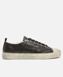 BACKSTAGE L3 Sneakers Noires Cuir Tannage Végétal Femme