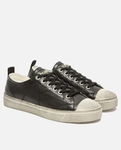 BACKSTAGE L3  Sneakers Noires Cuir Tannage Végétal Femme