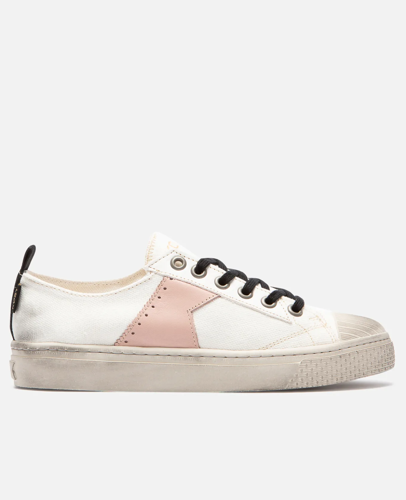 BACKSTAGE L8 Sneakers Toile Oeko-Tex Écru-Rose Femme