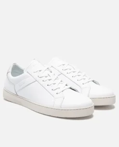 BARBARE  Sneakers Cuir Blanc Homme