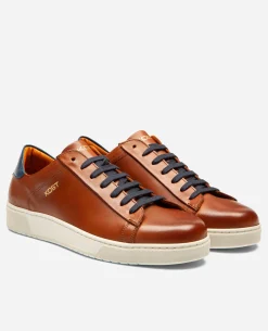 BATTLE 36  Sneakers Cuir Marron Homme