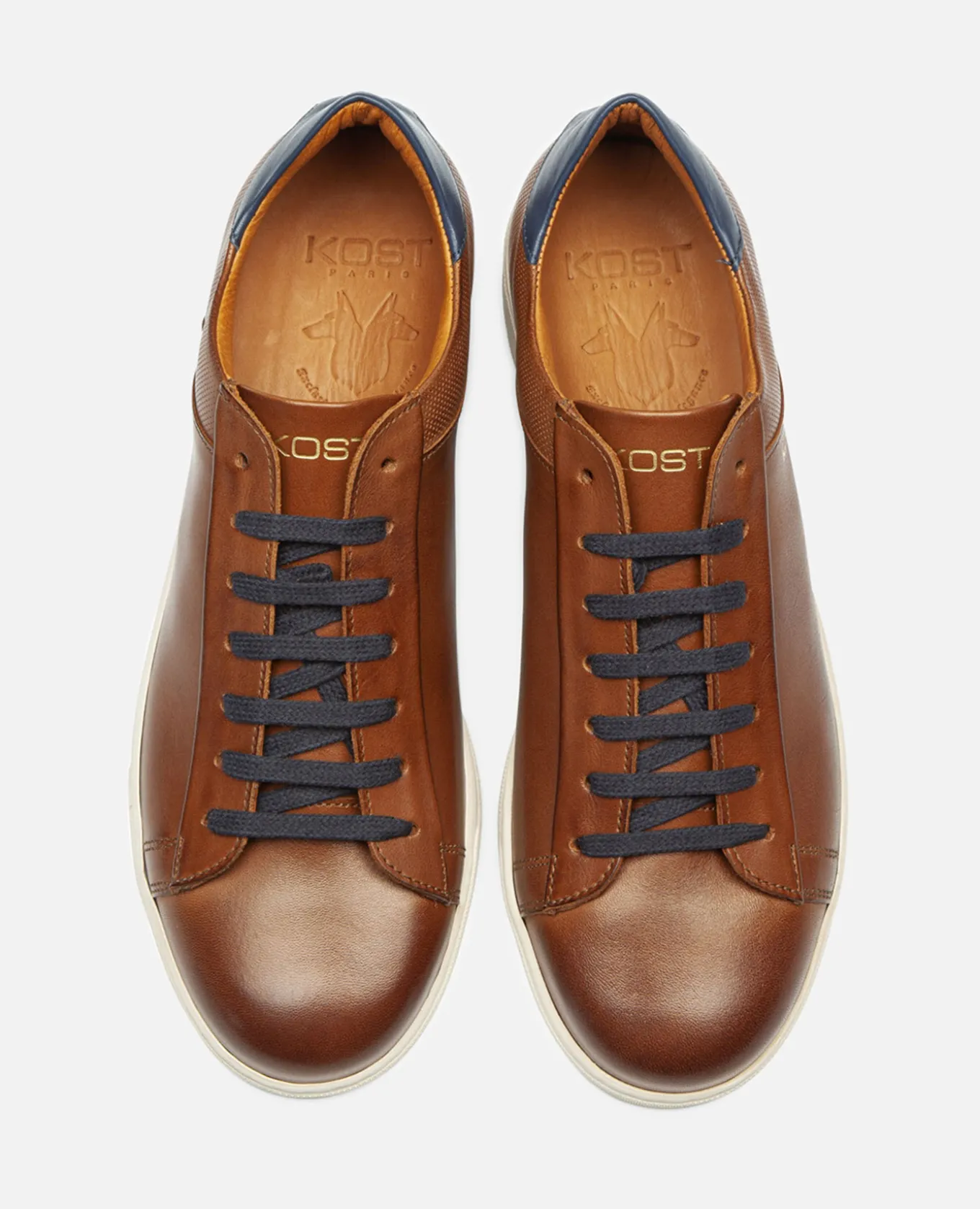 BATTLE 36 Sneakers Cuir Marron Homme