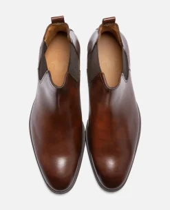 BRAD Chelsea boots Cuir Marron Homme