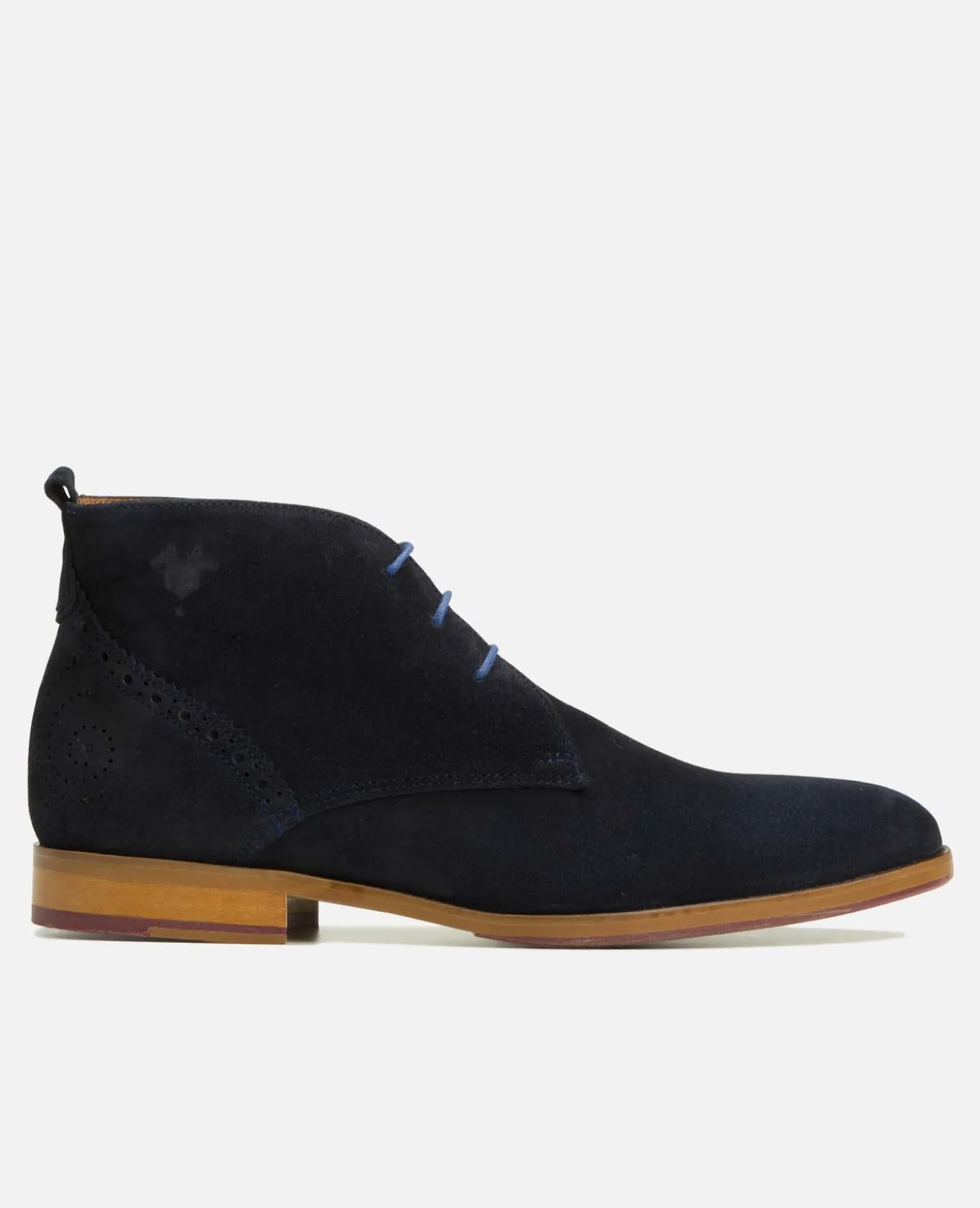 BRETT 95 A Chukka Boots Croûte velours Bleu Homme Made in France