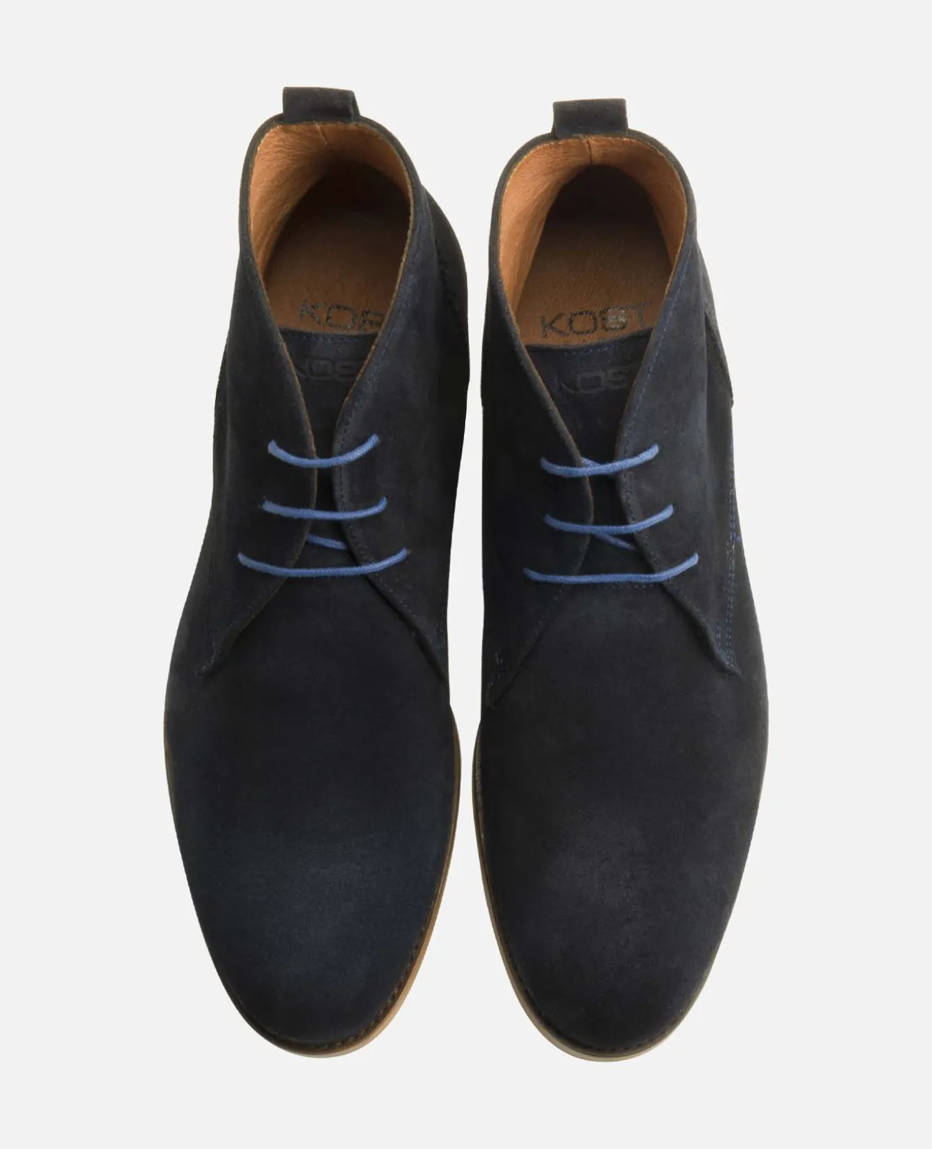 BRETT 95 A Chukka Boots Croûte velours Bleu Homme Made in France
