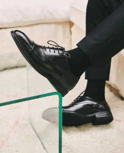BRUCE  Derbies Cuir Noir Homme
