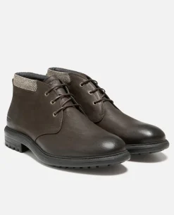 BURNING B VGT  Boots cuir tannage végétal Chataigne