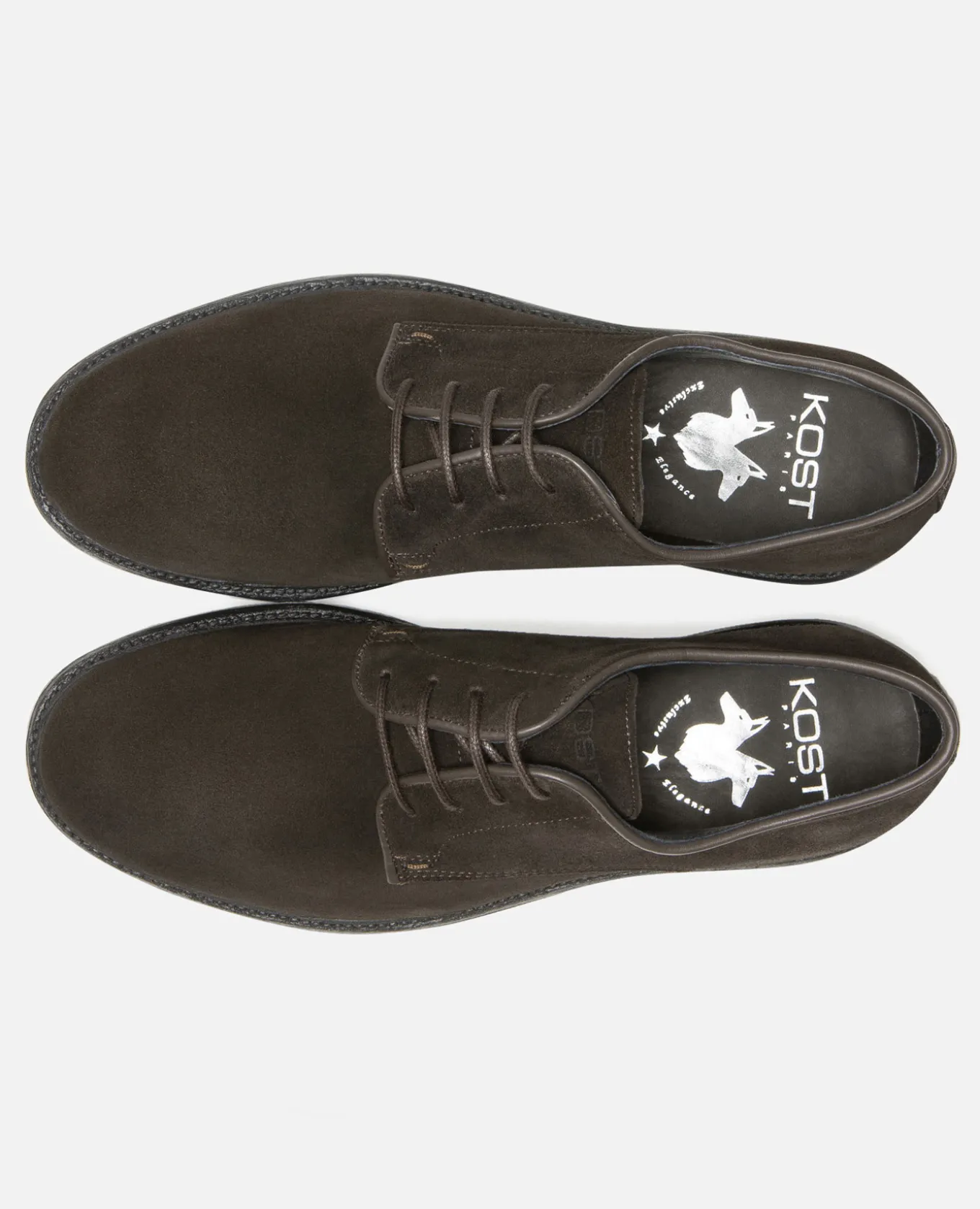 BURNT Derbies style golf cuir suède châtaigne