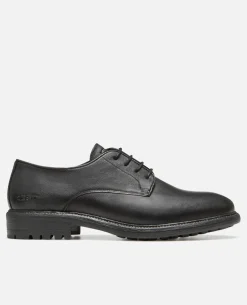 BURNT FO VGT Derbies cuir tannage végétal noir