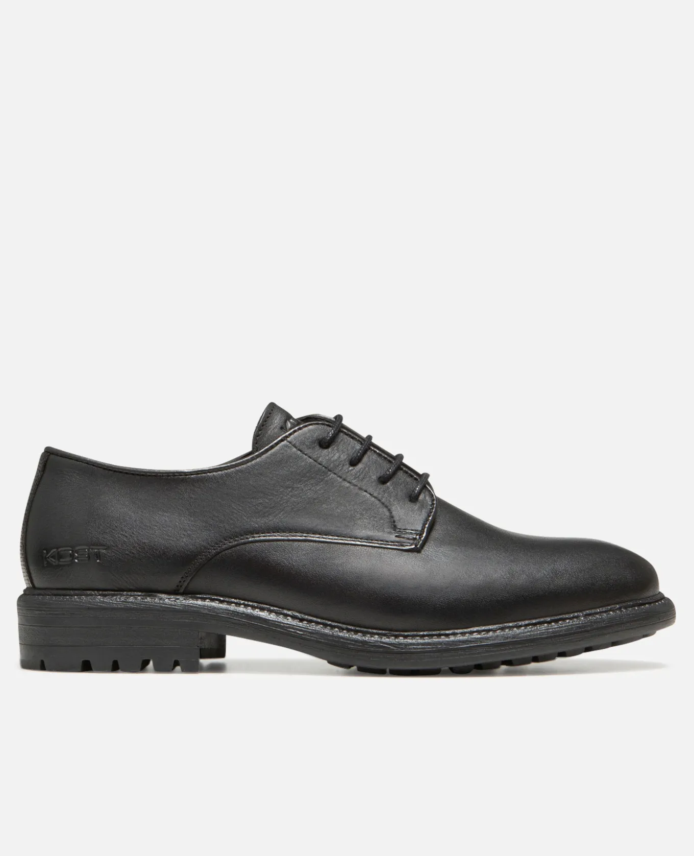 BURNT FO VGT Derbies cuir tannage végétal noir
