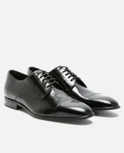 CLAYTON  Derbies Cuir Noir Homme
