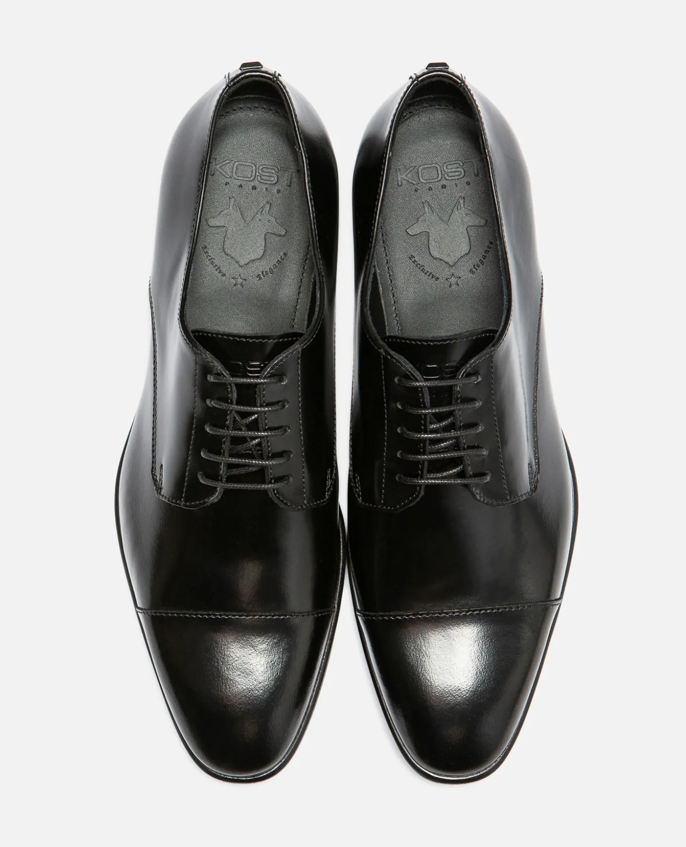 CLAYTON Derbies Cuir Noir Homme