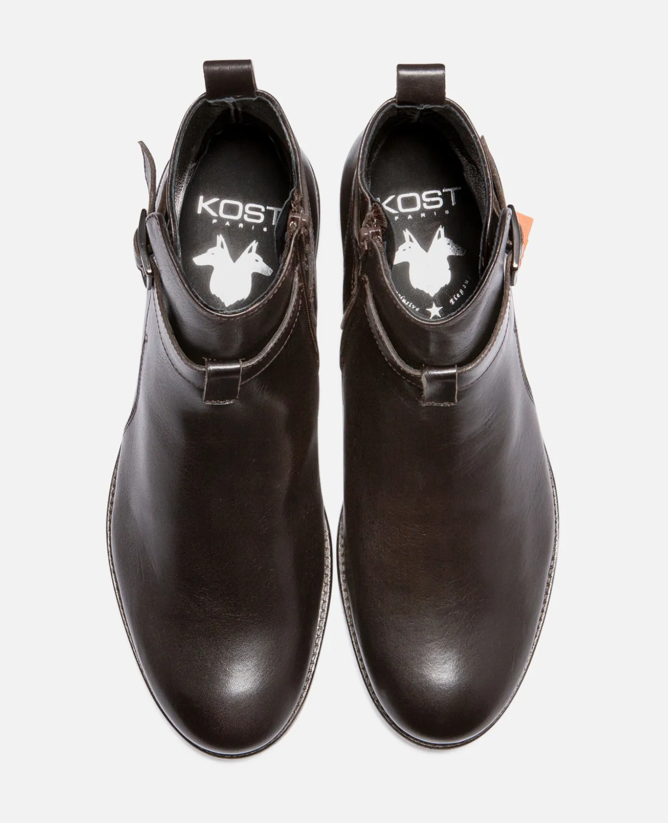 CLIFF VGT Boots Cuir tannage végétal Marron Foncé Homme