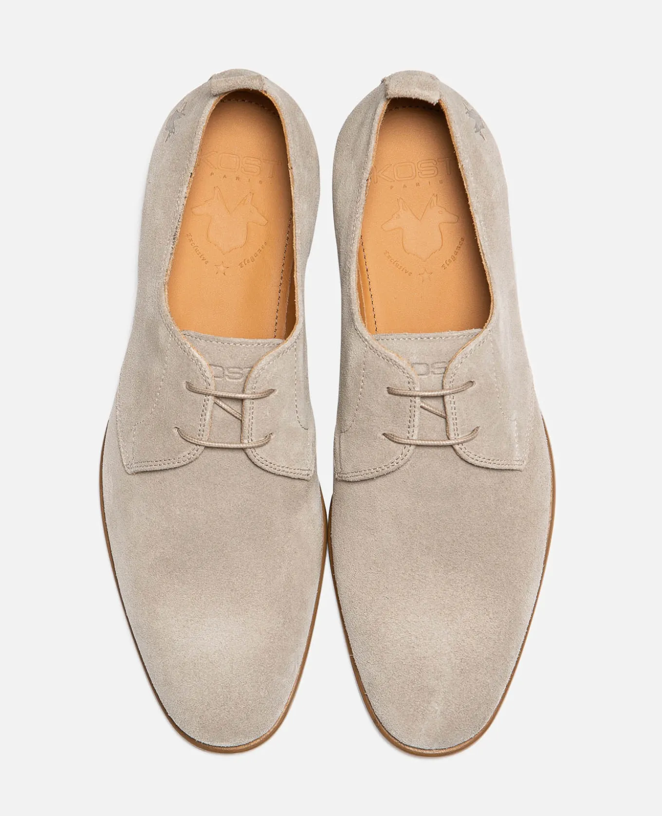 COLT 5 Derbies Croûte Velours Gris Homme