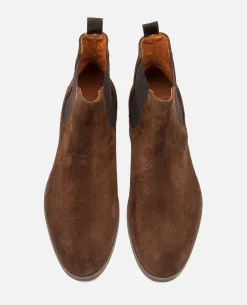 CONNOR 5 Chelsea boots Croûte velours Marron Homme