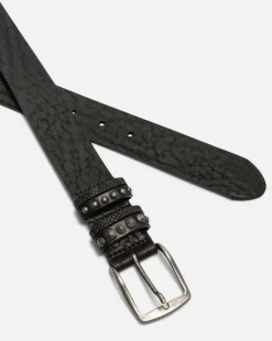 COSTELLO  Ceinture Made in France Cuir Tannage Végétal Noir