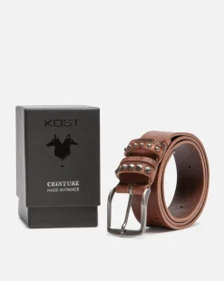 COSTELLO  Ceinture Made in France Cuir Tannage Végétal Marron