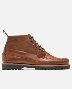 CRISPY PL Chukka boots à lacets cuir cognac