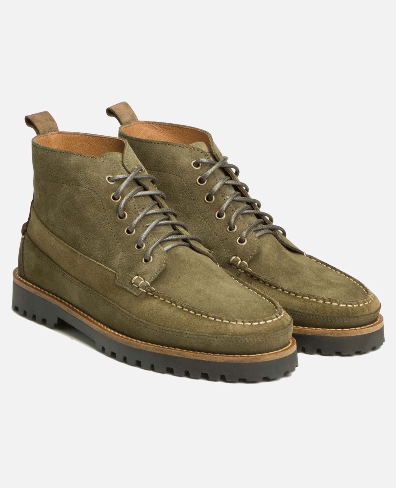 CRISPY V Chukka Boots Croûte velours Vert Homme