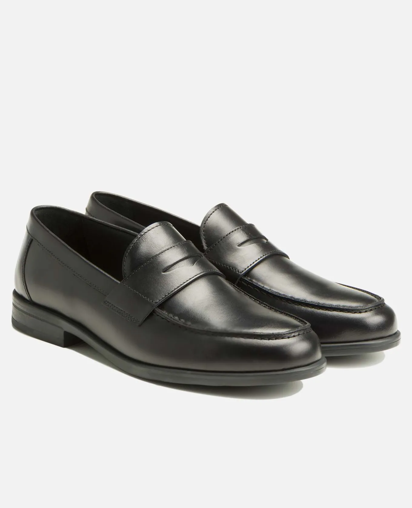 DAPPER Mocassins Cuir Noir Homme