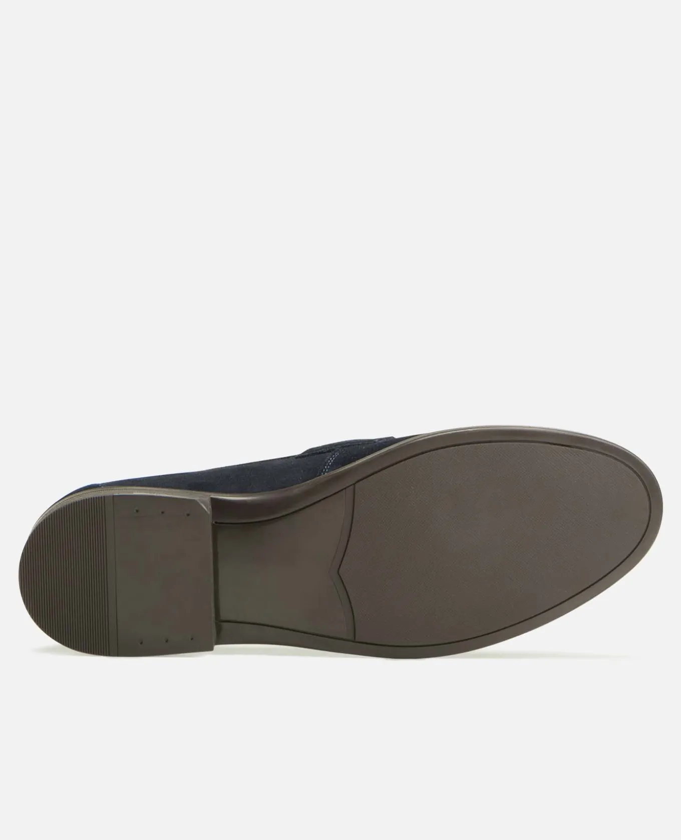 DAPPER V Mocassin croûte velours Marine Homme