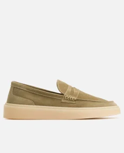 DEBONAIR Mocassins Croûte Velours Sable Homme