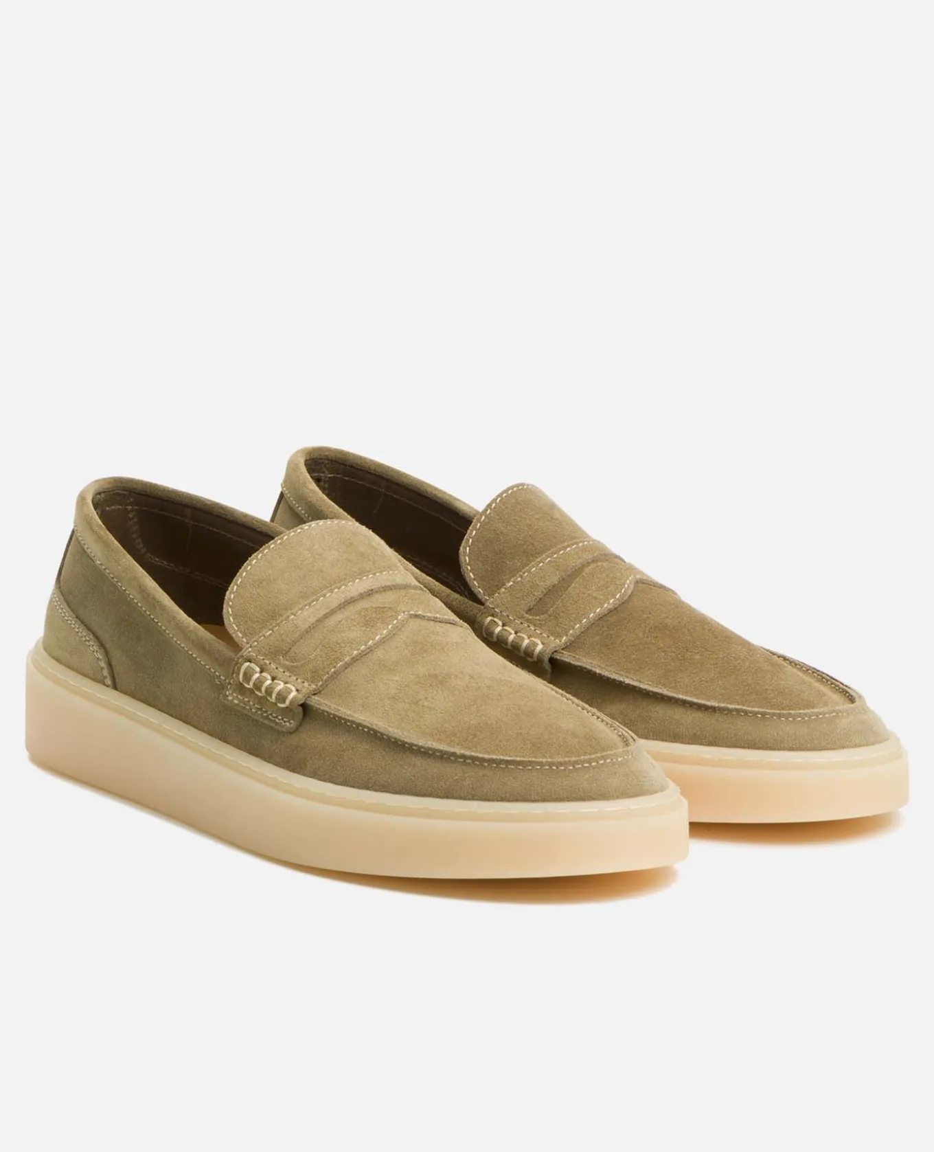 DEBONAIR Mocassins Croûte Velours Sable Homme