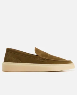 DEBONAIR Mocassins Croûte Velours Tabac Homme