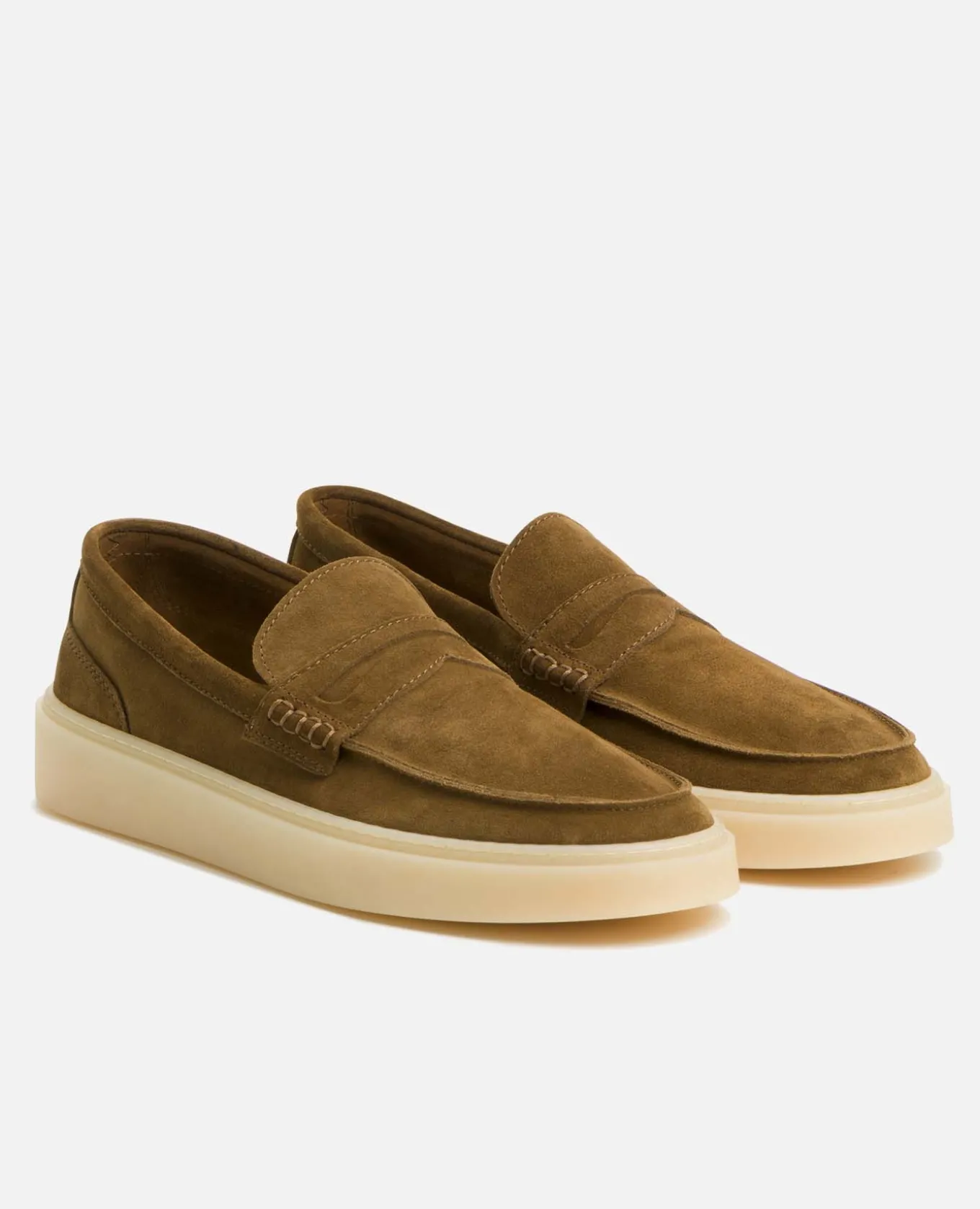 DEBONAIR Mocassins Croûte Velours Tabac Homme