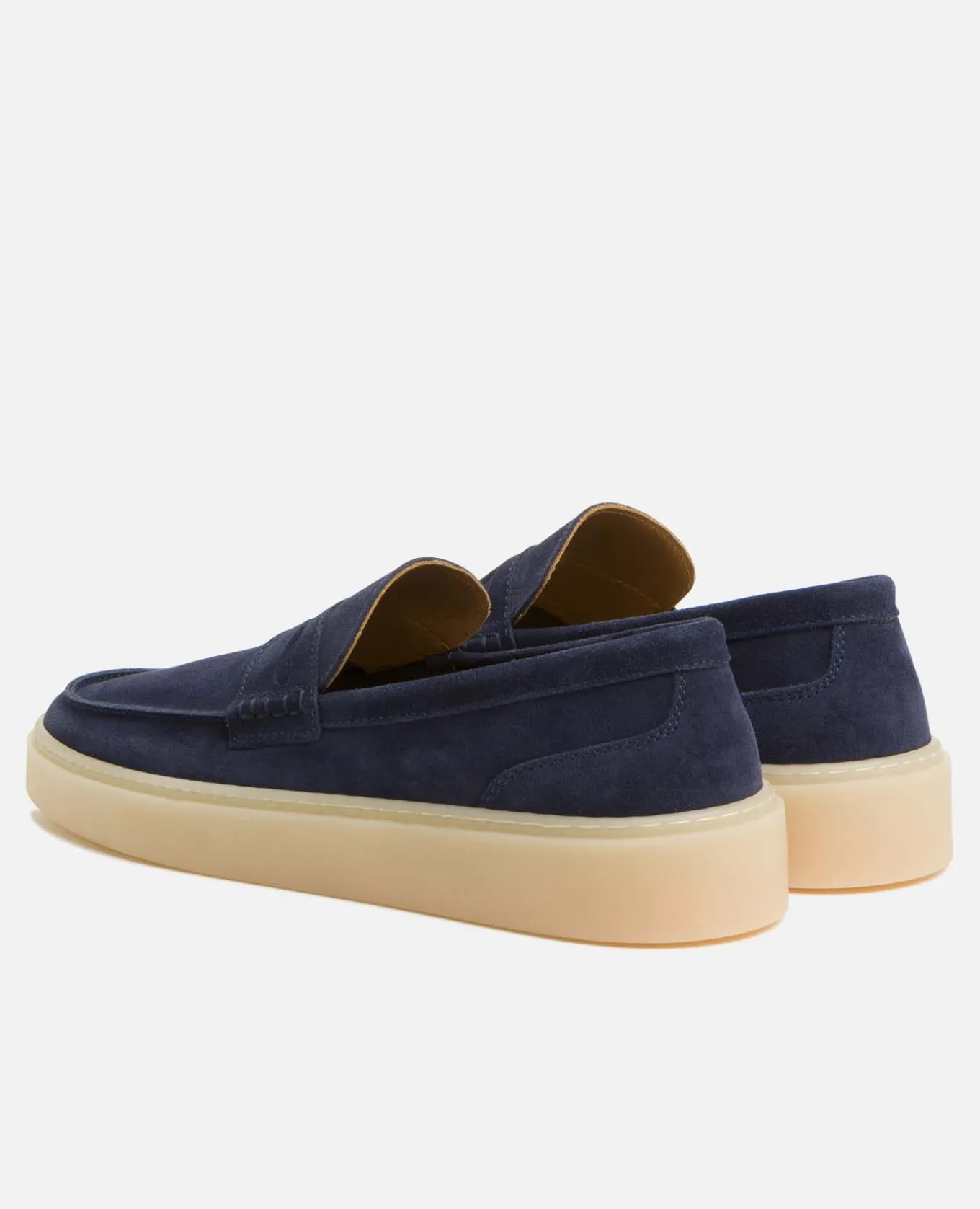 DEBONAIR Mocassins Croûte Velours Marine Homme