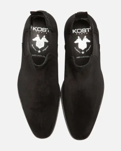 DOUG 5 Chelsea boots à talons Croûte velours Noir Homme