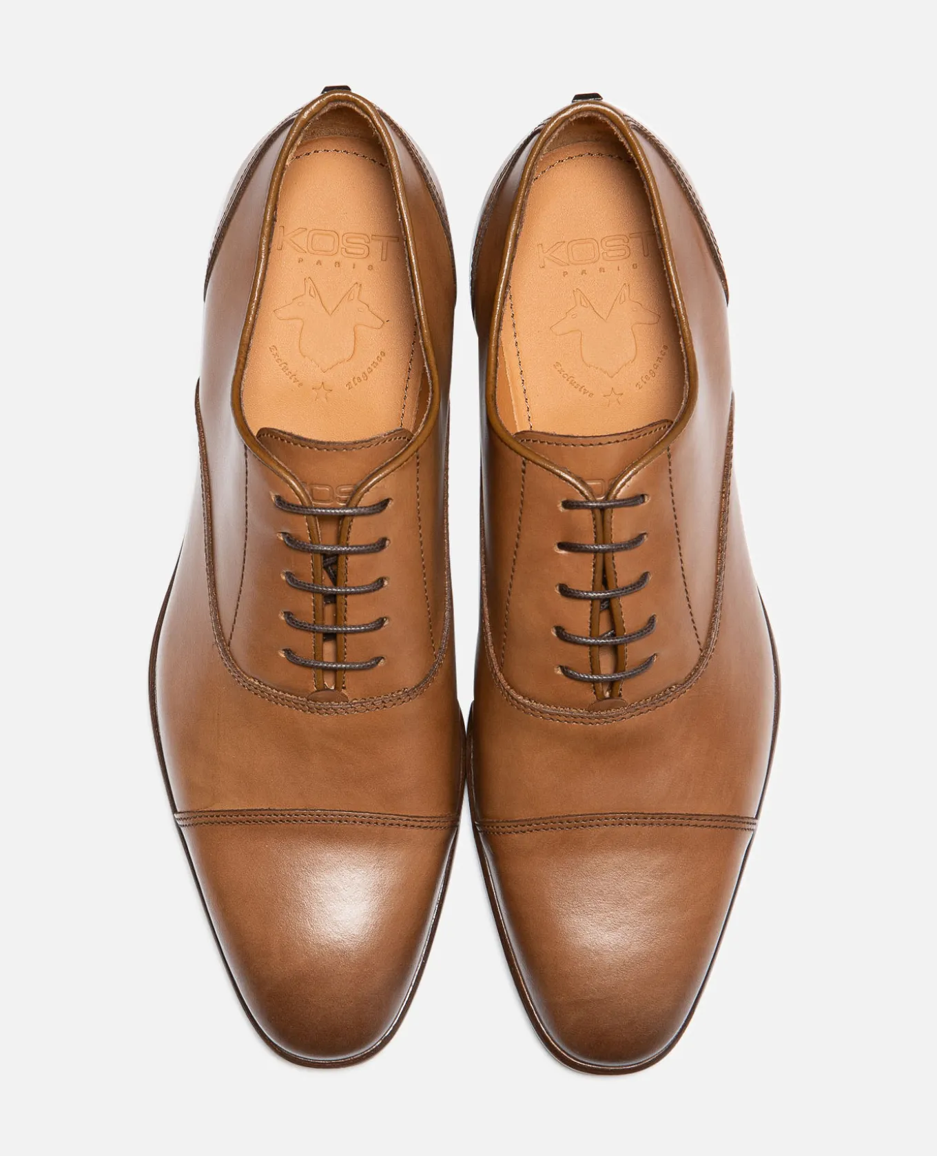 DOUGLAS Richelieu Cuir Marron Homme