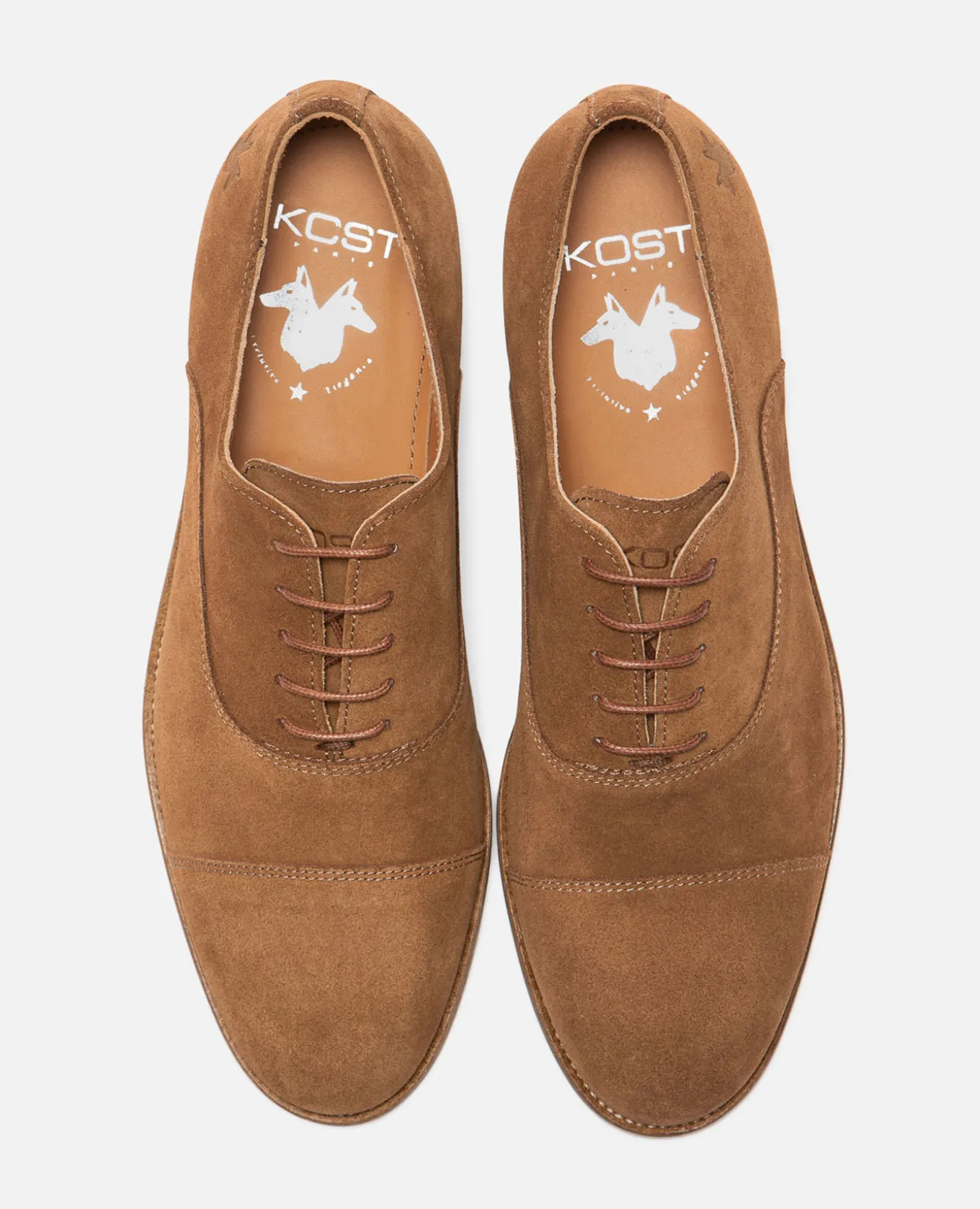 EASY 5 Richelieu Croûte velours Cognac Homme