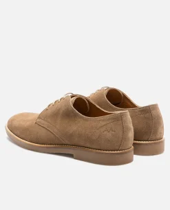 FOLK 5 Derbies Croûte Velours Cognac Homme