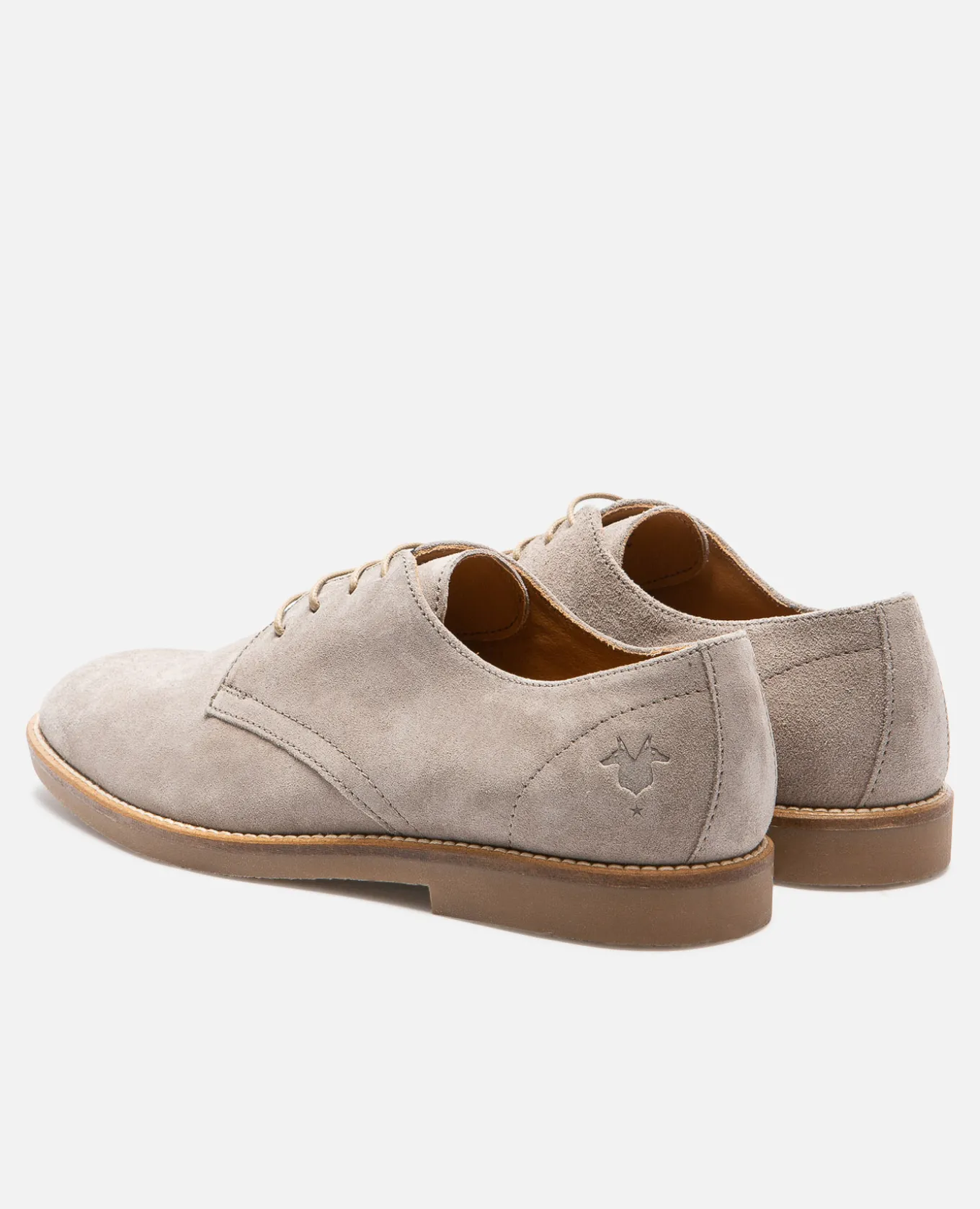 FOLK 5 Derbies Daim Taupe Homme