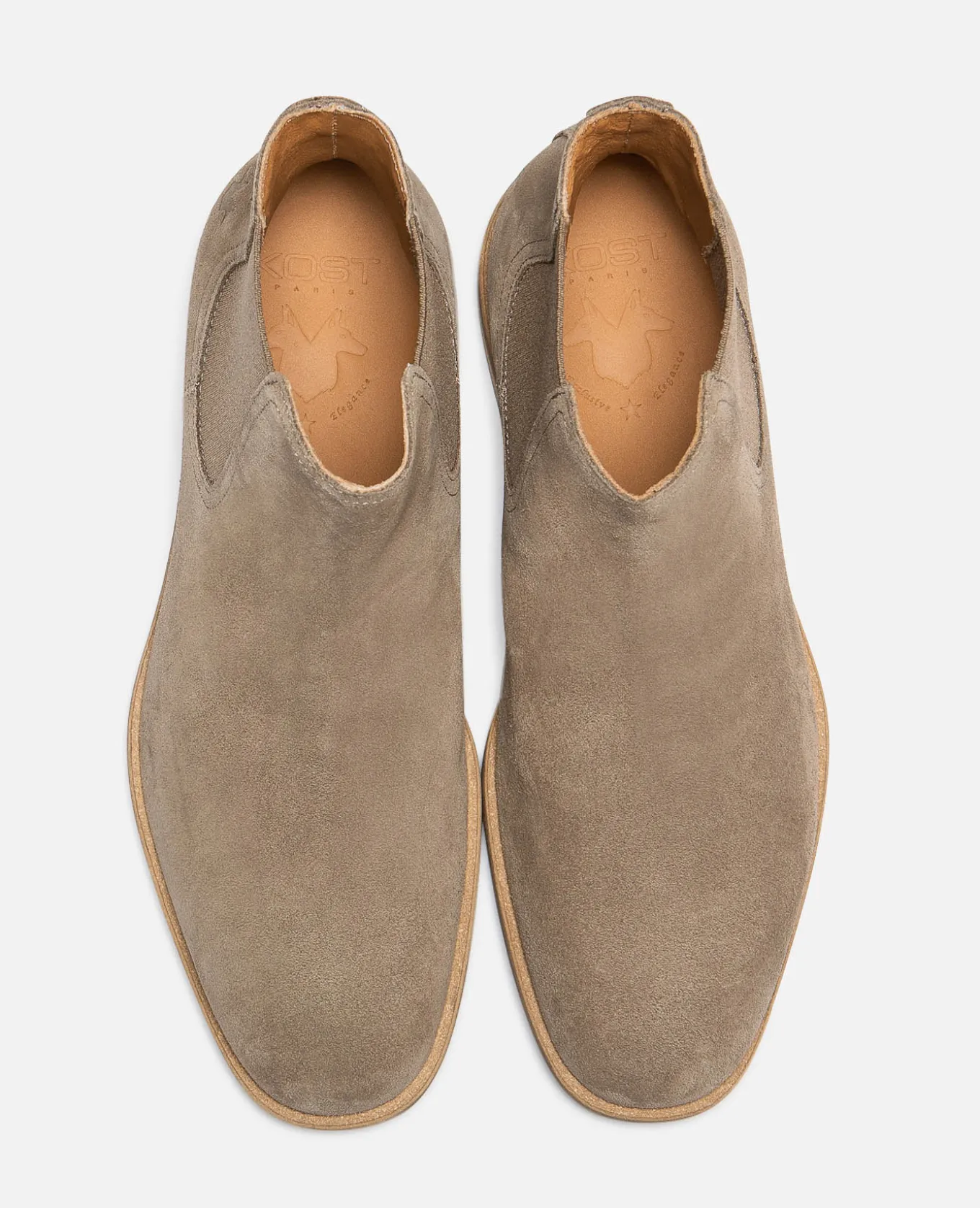 HOLDEN 5 Chelsea boots Croûte Velours Taupe Homme