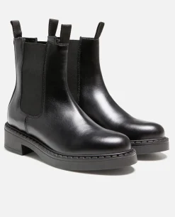 HOLLY  Chelsea boots à Plateforme Cuir Noir Femme