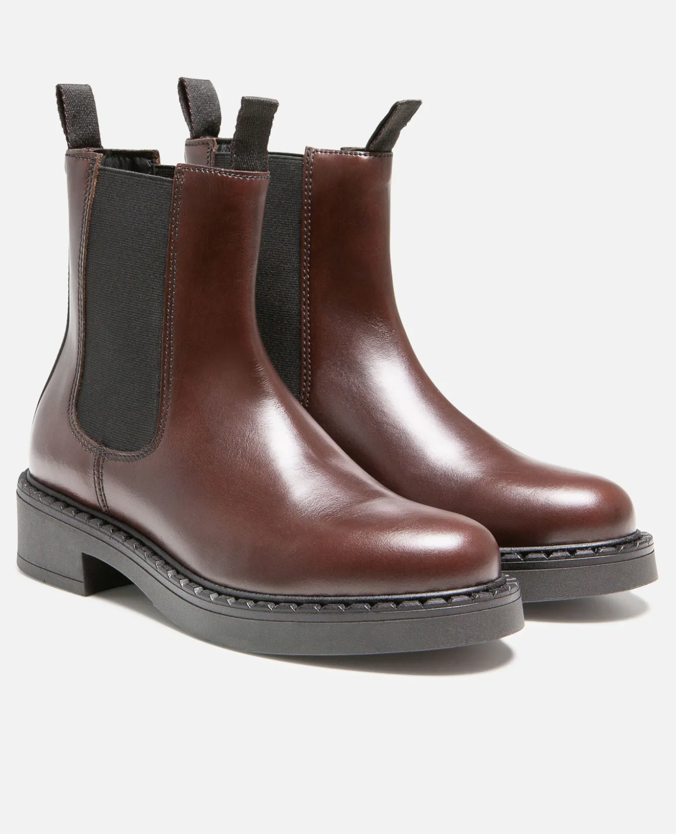 HOLLY Chelsea boots à Plateforme Cuir Marron Femme