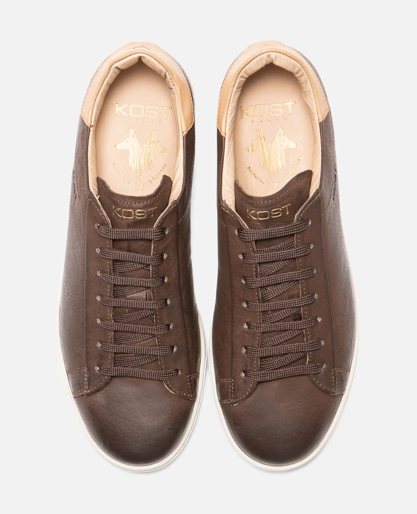 HOMERUN 2B VGT Sneakers Cuir Tannage Végétal Marron Homme