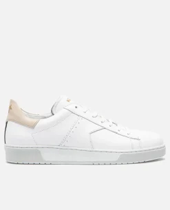 HOMERUN L Sneakers Éco-Responsable Blanches Cuir Homme