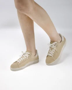 HOMERUN 3S F Sneakers Croûte Velours Beige Femme
