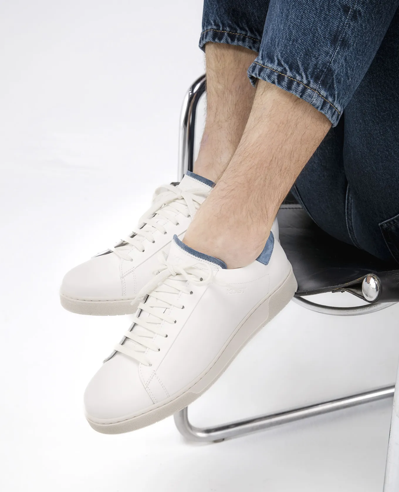 HOMERUN Sneakers Cuir Blanc Homme