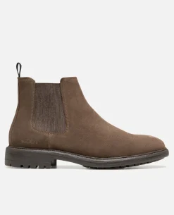 HOUDINI Chelsea boots cuir suède marron