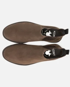 HOUDINI Chelsea boots cuir suède marron