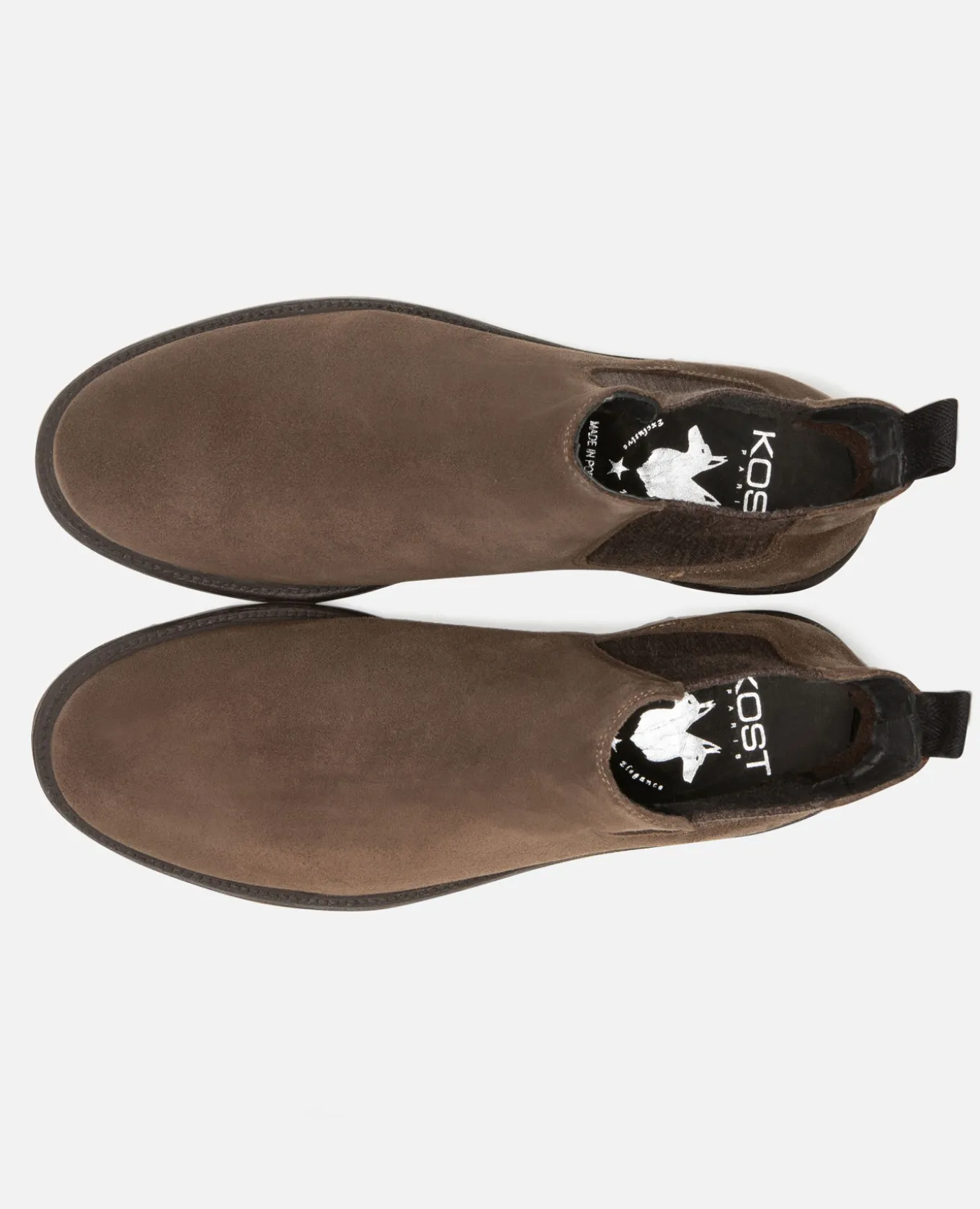 HOUDINI Chelsea boots cuir suède marron