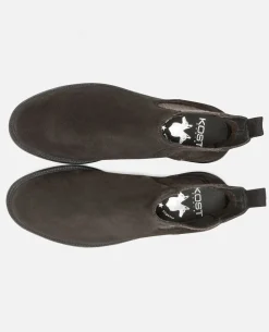 HOUDINI Chelsea boots cuir suède chataigne