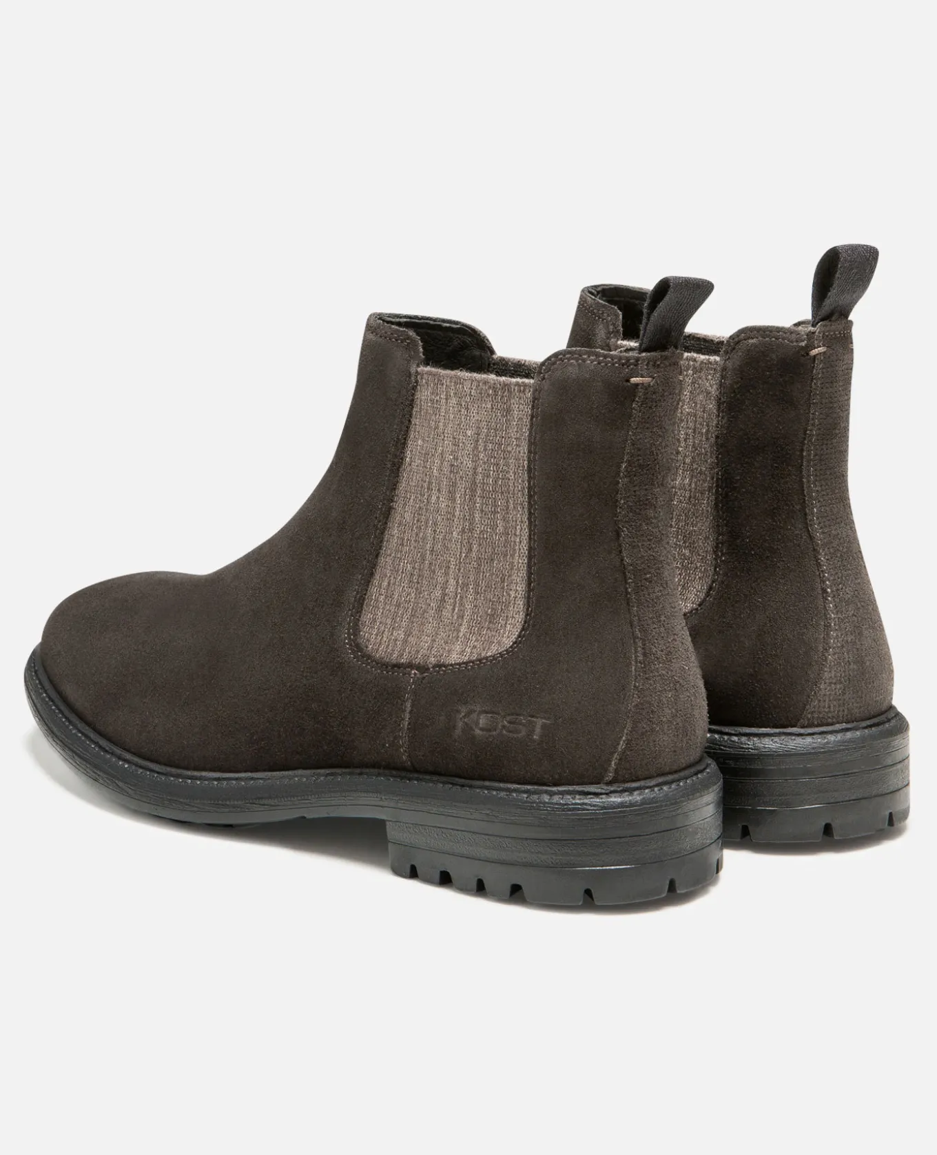 HOUDINI Chelsea boots cuir suède chataigne