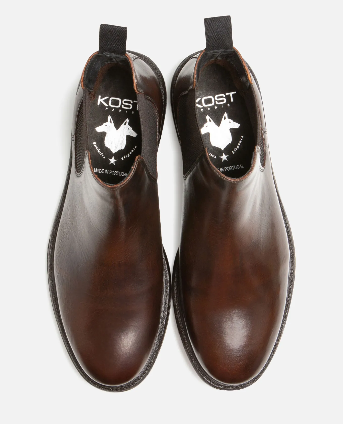 HOUDINI FO VGT Chelsea boots cuir tannage végétal marron