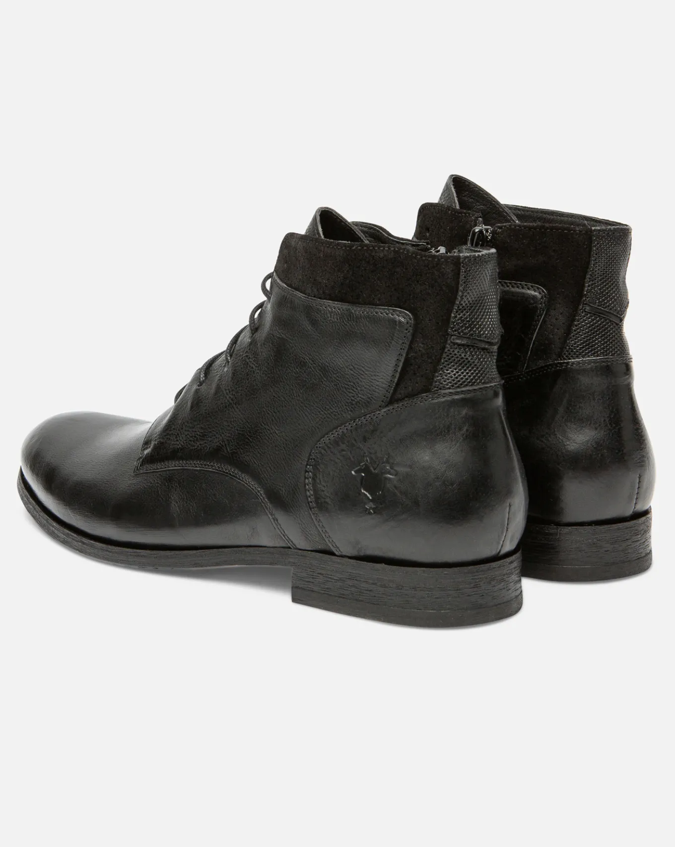 HOWARD 35 Boots Cuir à Lacets Noir Homme